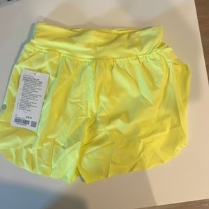 NEW WITH TAGS Lululemon Fast and Free HR Classic Short 3” Neon Yellow